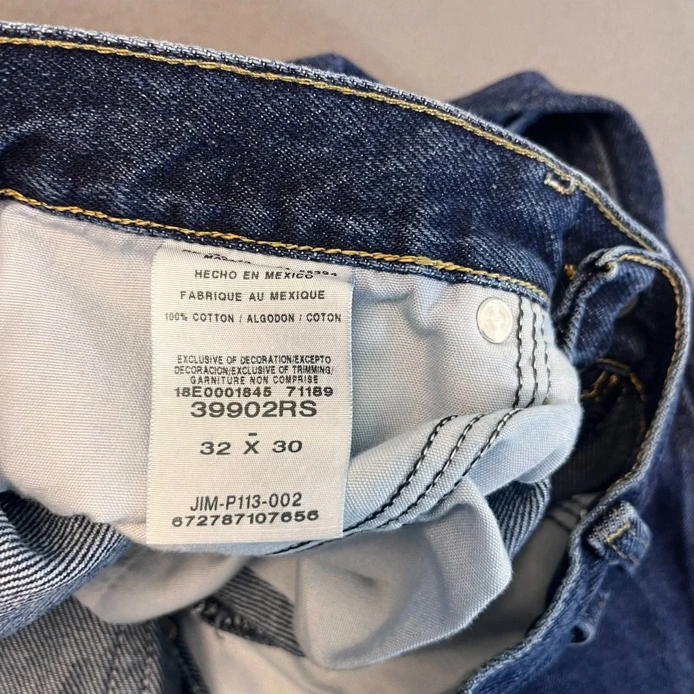 Wrangler Rugged Wear Jeans Mens 32x30 Dark‎ Blue 100% Cotton Denim Workwear Dad